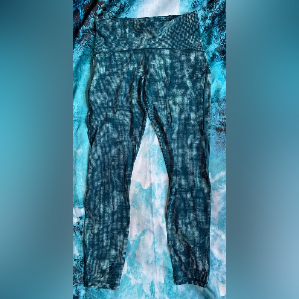 Lululemon Speed Up Teal Leggings - Picture 2 of 9